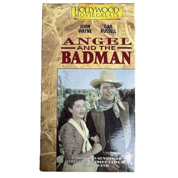 Angel and the Badman (VHS, 1992) Black and White (1946) John Wayne, Gail Russell - Picture 1 of 2